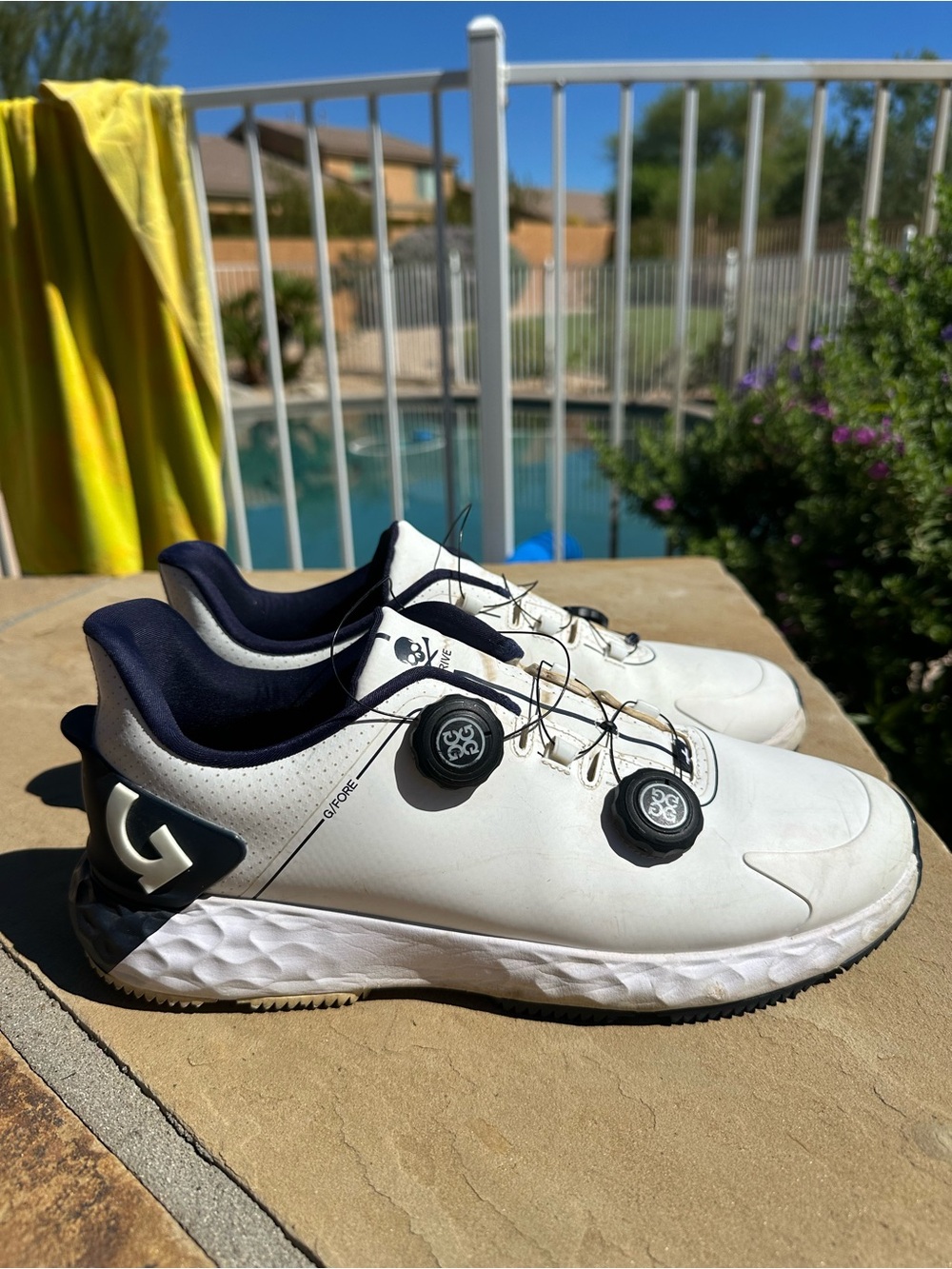 G/FORE Perforated G/DRIVE Golf Shoes Waterproof Cable Lacing Luxury Mens 11.5